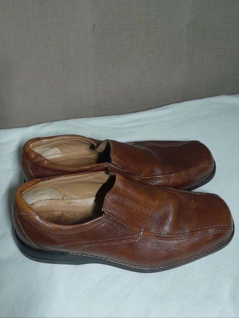 Dockers Brown Leather Slip-On Loafers